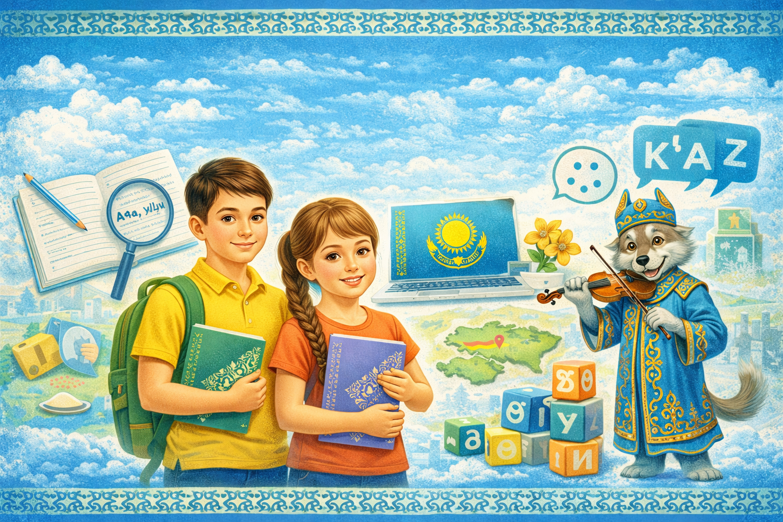 Қазақ тілі бойынша заманауи жұмыс дәптерін жобалау: Кешенді тәсіл (орыс тілінде оқытатын мектептердің 3-сыныбы)